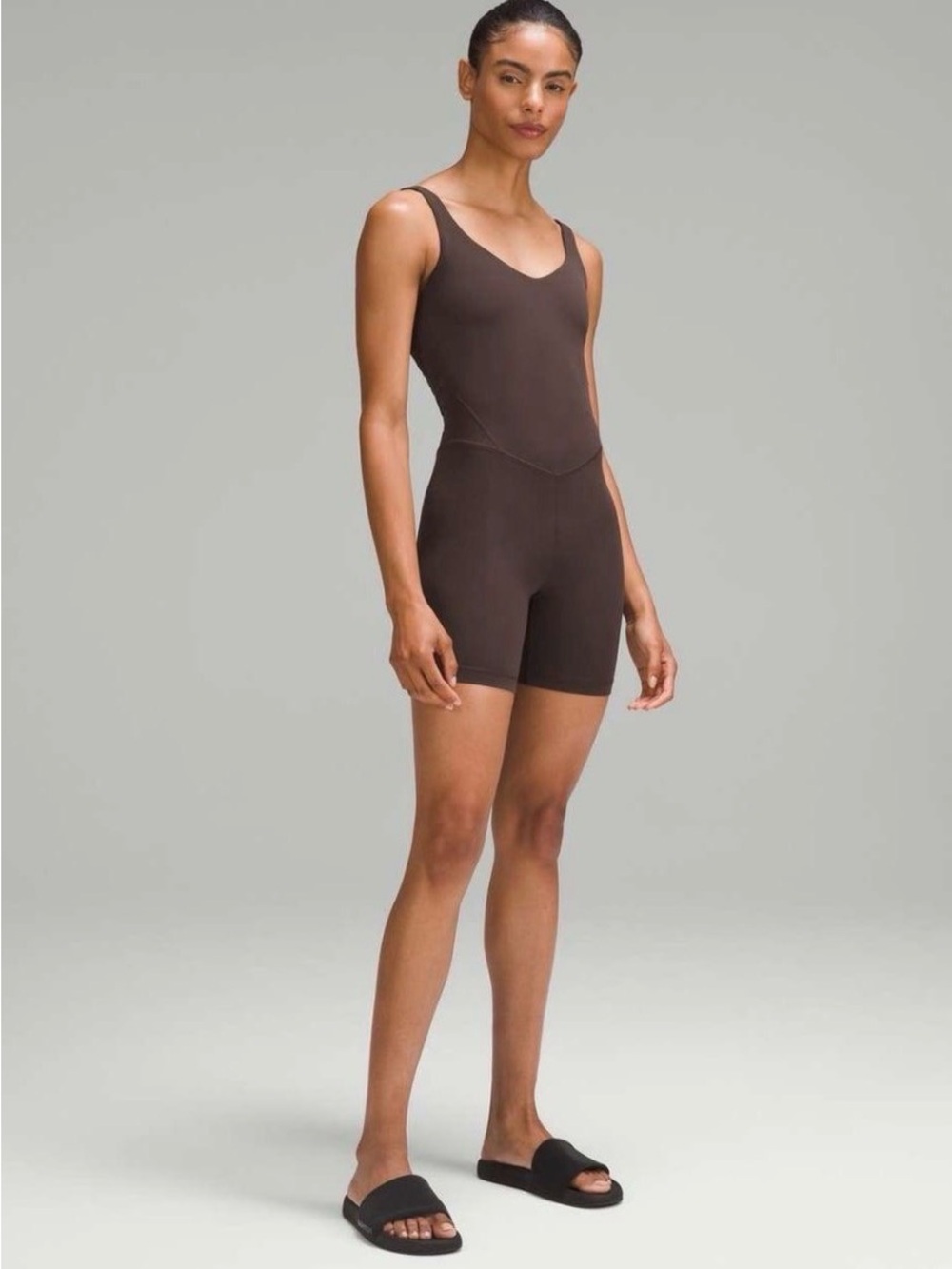 Lululemon Align Espresso 6“ Short Bodysuit